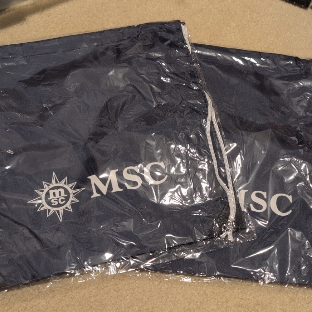 2 MSC Navy Blue Drawstring Bag